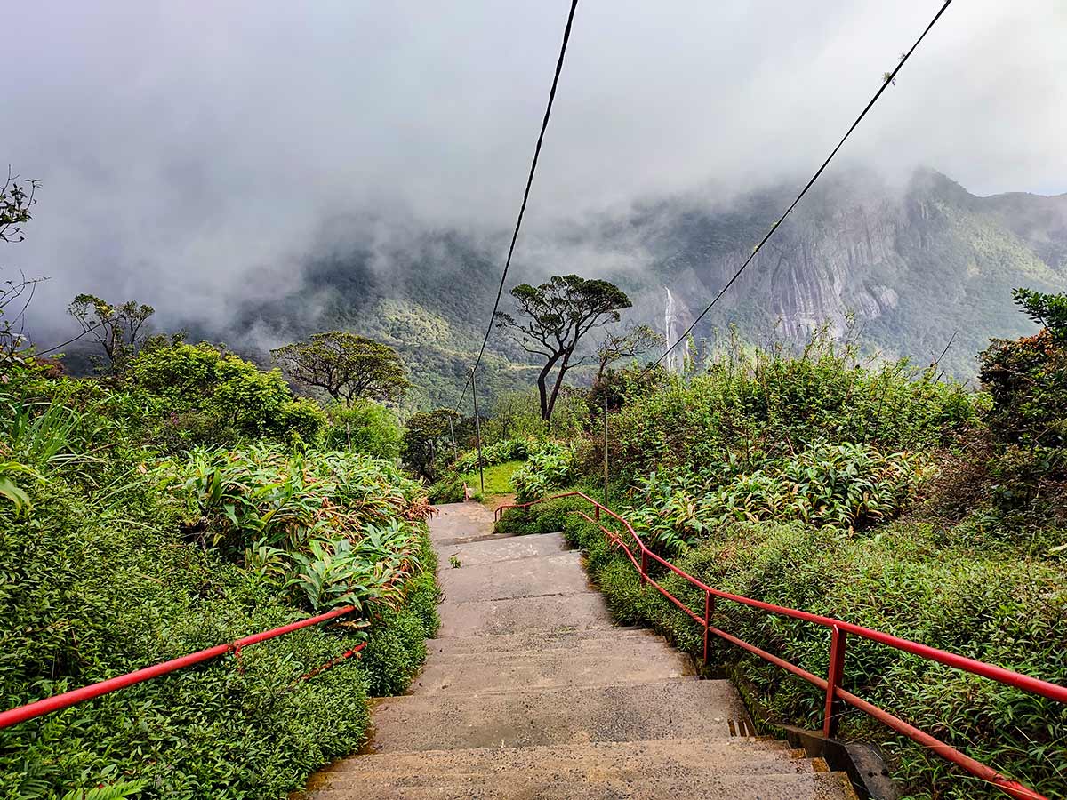 Mist and clouds around Adam's Peak